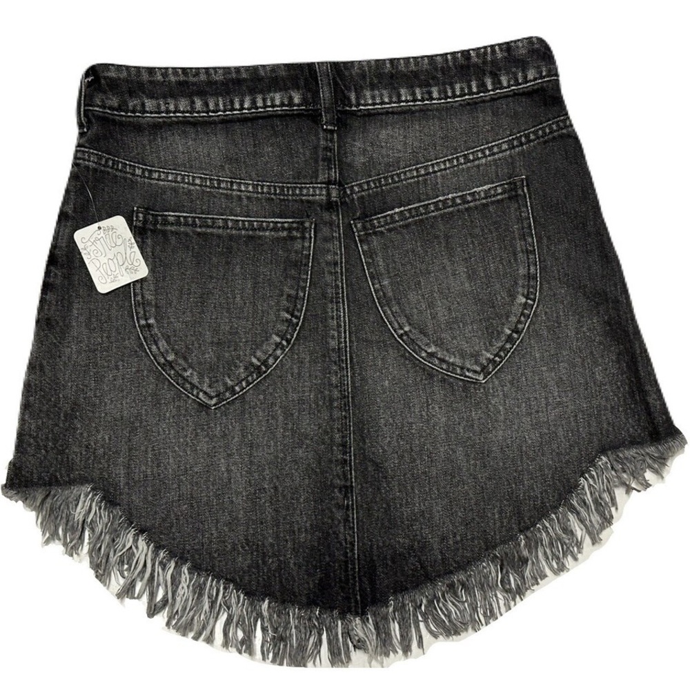 COPY - Classic Black Denim Skirt - Picture 4 of 5